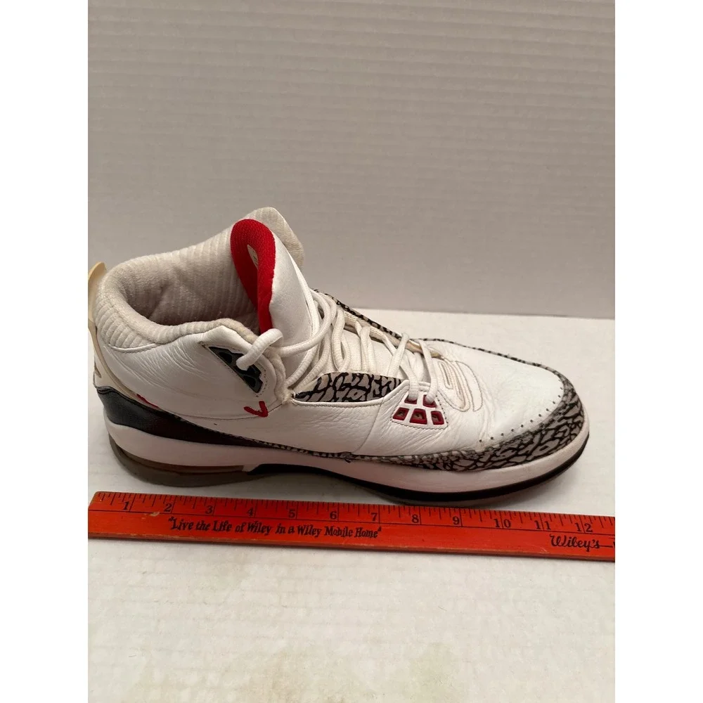 Jordan 2.5 Team 5/8 White Cement Red Elephant Print 331987-161 Mens 13